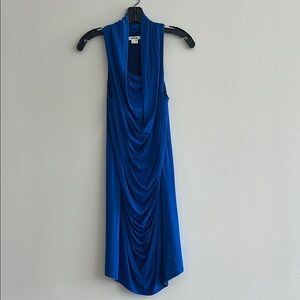 Helmut Lang Elegant Blue Sleeveless Dress